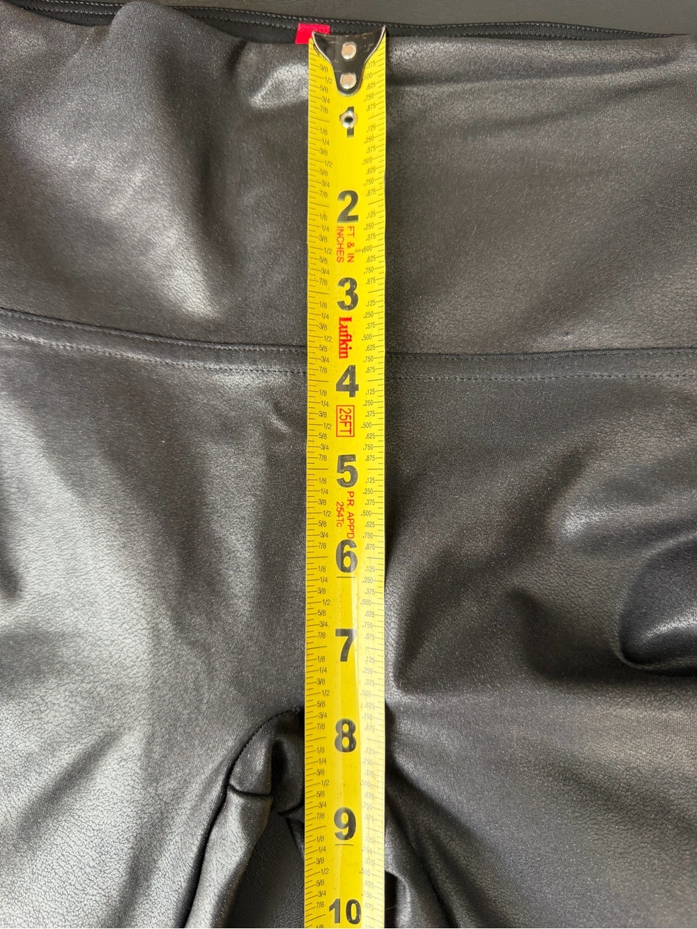 SPANX Faux Leather Moto Leggings Black High Rise Sculpting Size XSmall - Picture 9 of 9